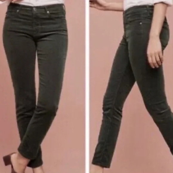 Ag Adriano Goldschmied Denim - Sz26 AG Adriano Goldschmied The Stevie Slim Straight Grey Corduroy Denim EUC